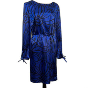 Sara Campbell Amelie blue and black floral pullover dress Size M